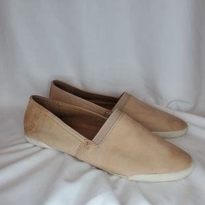 Frye Melanie Slip on Sneaker Tan leather sz 8M